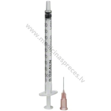 Šļirce insulīna 1.0 ml Omnifix Duo (U-100), ar noņ
