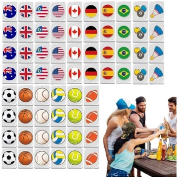 Universāls mahjongu komplekts ar valstu karogiem –