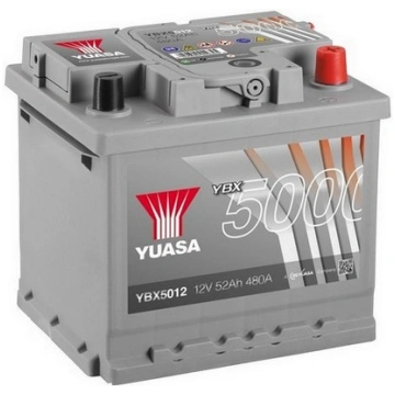 Yuasa 5000 YBX5012 52Ah 480A Startera akumulatoru 