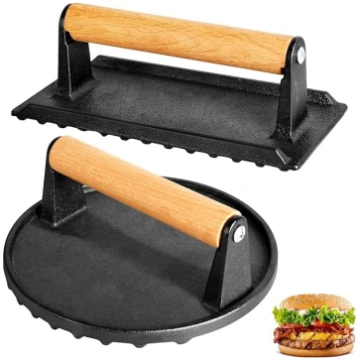 Alyoen 2 burgeru preses komplekti no čuguna, burge