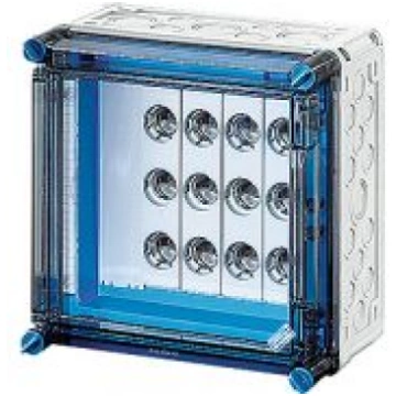 Mi fuse box, 4x3x25A, DII, E27 bus-mounted 400 A, 