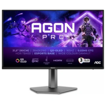 AG326UD 31.5 inch 4K QD-OLED 165Hz HDMIx2 DP Pivot