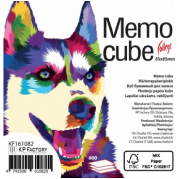 *Piezīmju papīra kubs College 85x85mm, 600 lapas, 