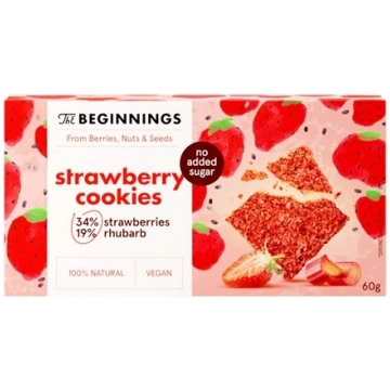 Rabarberu zemeņu cepumi 60g The Beginnings