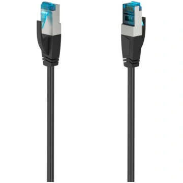 Hama Ethernet Vads, CAT 6a, 10 Gbit/s, 15 m, melna