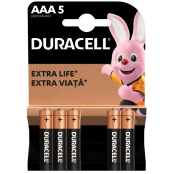 BATTERIES DURACELL AAA 5 PCE DURB014 (500039416068