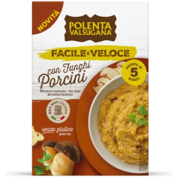 Ātri pagatavojama polenta ar baravikām VALSUGANA P