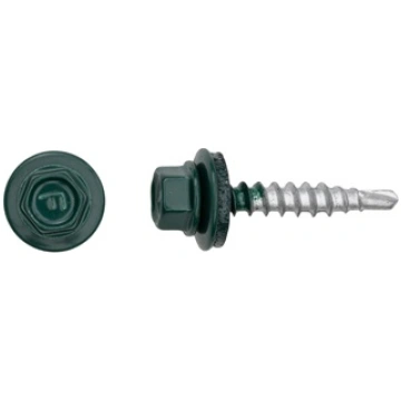 SELF SCR 4 8X28 WOOD+EPMD RAL6005 15PCS 0000513899