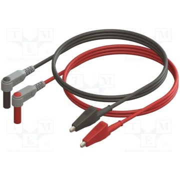 Test leads; Inom: 10A; Len: 0.6m; insulated; black