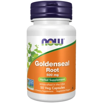 Goldenseal Root 500 mg, 50 dārzeņu kapsulas Now Fo
