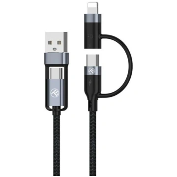 USB kabelis Tellur 4in1 Cable USB/Type-C to Type-C