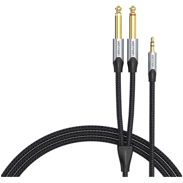 Audio kabelis 3.5mm uz 2x 6.35mm Vention BARHL 10m