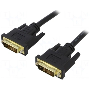 Cable | DVI-D (24+1) plug,both sides | 1.8m | blac