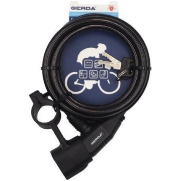 Velosipēda slēdzene Gerda Flex 1500/8A, melna