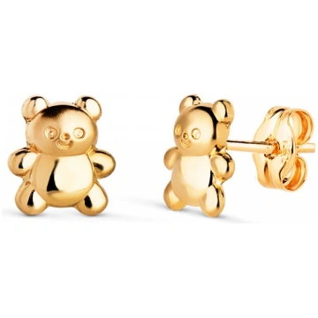 Boucles d'oreilles enfant Bubu Or 18K ours 7m