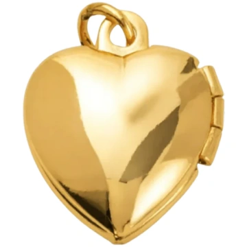 Golden Heart Locket Charm Luisa Luxe