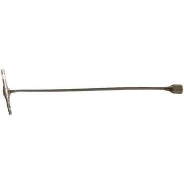 Valve fishing tool with long flexible cable