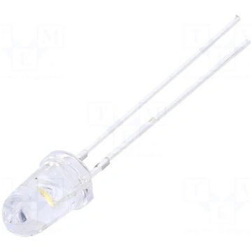 LED | white warm | 5mm | 12000÷14400mcd | 30° | Fr