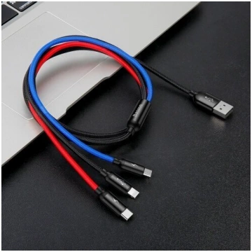 Kabelis Baseus USB2.0 A spraudnis un 3 kontaktdakš