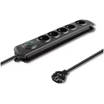 Qoltec Surge protector 5 sockets 3m black (50271)