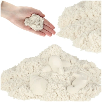 Kinētiskās smiltis bērniem 1 kg – baltas (maisiņā)