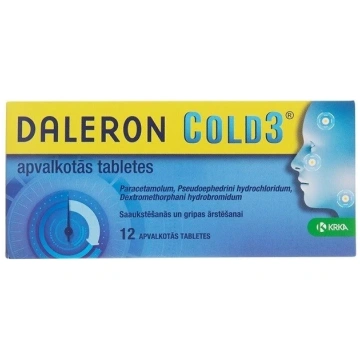 Daleron Cold 3, 12 tabletes