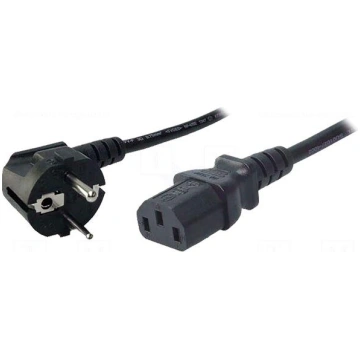 Cable | CEE 7/7 (E/F) plug angled,IEC C13 female |