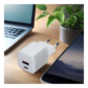 Solight USB-C USB-ātrs lādētājs Gan 20W PD [USB-A 