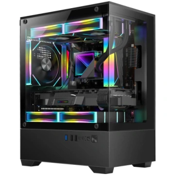 GOLDEN TIGER Case|micro ATX|Black|Mini Tower|Raide