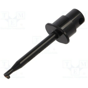 Clip-on probe; hook type; 1A; 60VDC; black; 2mm; 3