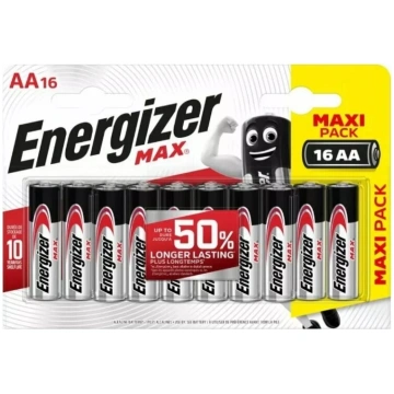 Baterijas Energizer MAX AA LR6 — iepakojums 16 gab