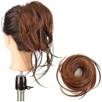 Matu pušķis 1 Pack Messy Wavy Bun Sintētiskā elast
