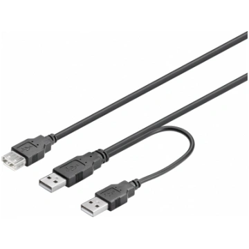 USB BAROŠANAS KABELIS DELTACO Y KABELIS, 2XTIPS HA