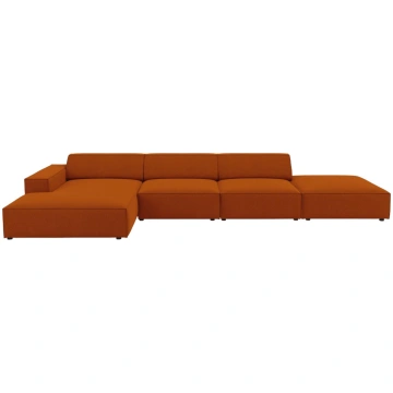 Stūra dīvāns Micadoni Home Jodie 5 Seats, oranža k