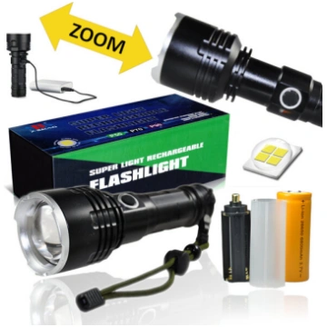 XHP90 LED taktiskais lukturītis ar POWERBANK 18650