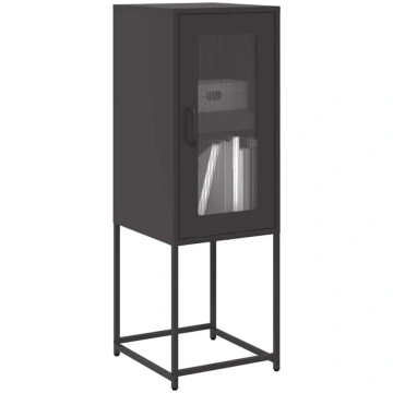 Vidaxl Kumode Melna 36x39x107 Cm Tērauds Auksti Ve