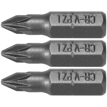 SCREWDRIVER BITS 1/4 25MM PZ1 3 PCS 65470 STHOR
