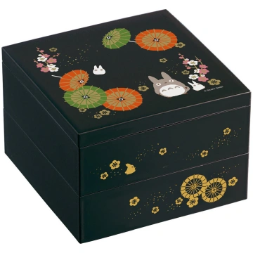 Totoro Lacquered 2-tiered lunch box