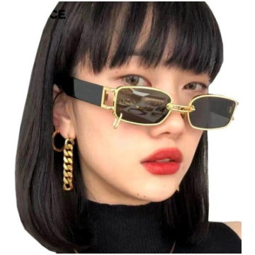 Saules brilles taisnstūra retro melni punkti Nav n