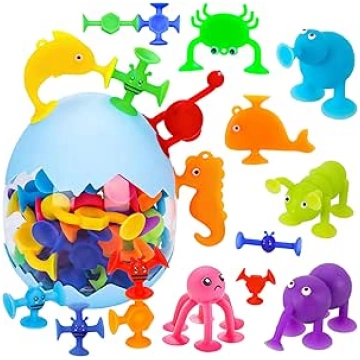 Bath Toy from 2 3 4 Years, Pack of 30 Suction Cup 