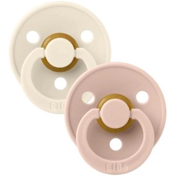 BIBS Colour Round Pacifier 2 gab.. (Ivory/Blush) 1