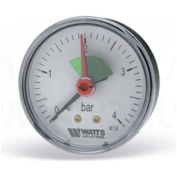 WATTS manometrs horizontāls (radiālais) Dn63 0-4 b
