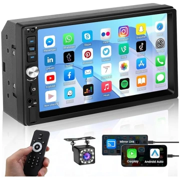 Hikity Double DIN auto radio Carplay Android Auto 