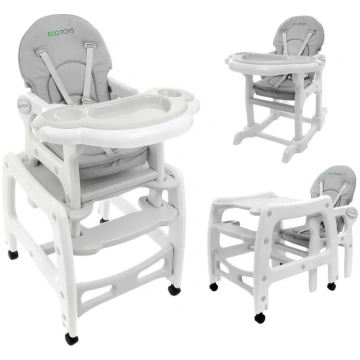 Maitinimo Kėdutė-Transformeris 3*1 ECO TOYS Pilka 