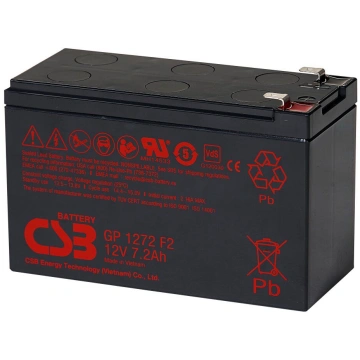 Akumulators 12V 7.2Ah Pb, spailes F2, CSB CSB Batt