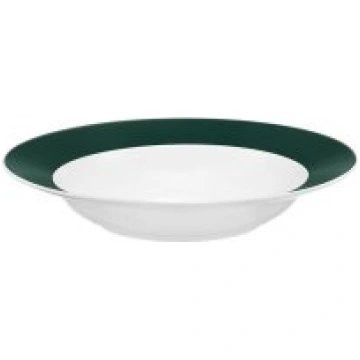 AMBITION Šķīvis zupas 23cm Aura zaļš, porcelāna