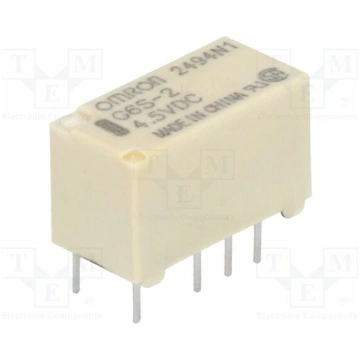 Relay: electromagnetic; DPDT; Ucoil: 4.5VDC; Icont