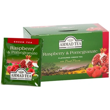 Zaļā tēja AHMAD Alu GREEN Raspberry & Pomegranate,