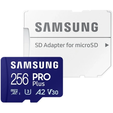 SAMSUNG PRO+ MicroSD atmiņas karte ar adapteri 256