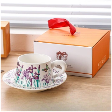 Ceramic Mug Couple Cup Exquisite Coffee Cup and Sa